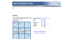Desktop Screenshot of daily-sudoku.com