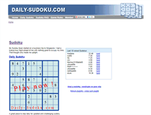 Tablet Screenshot of daily-sudoku.com